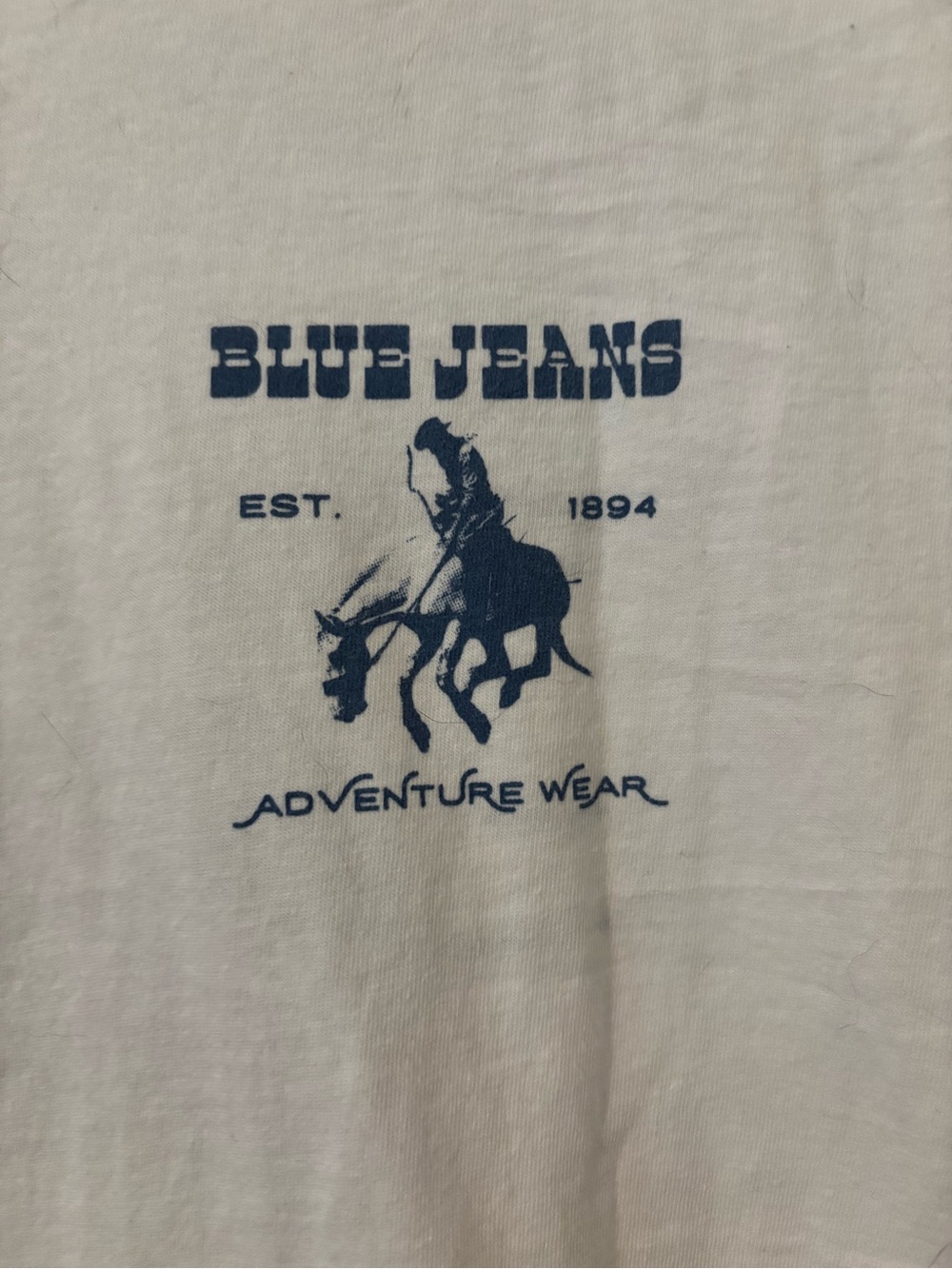 Old Navy White Short Sleeve Tee with Blue Graphic